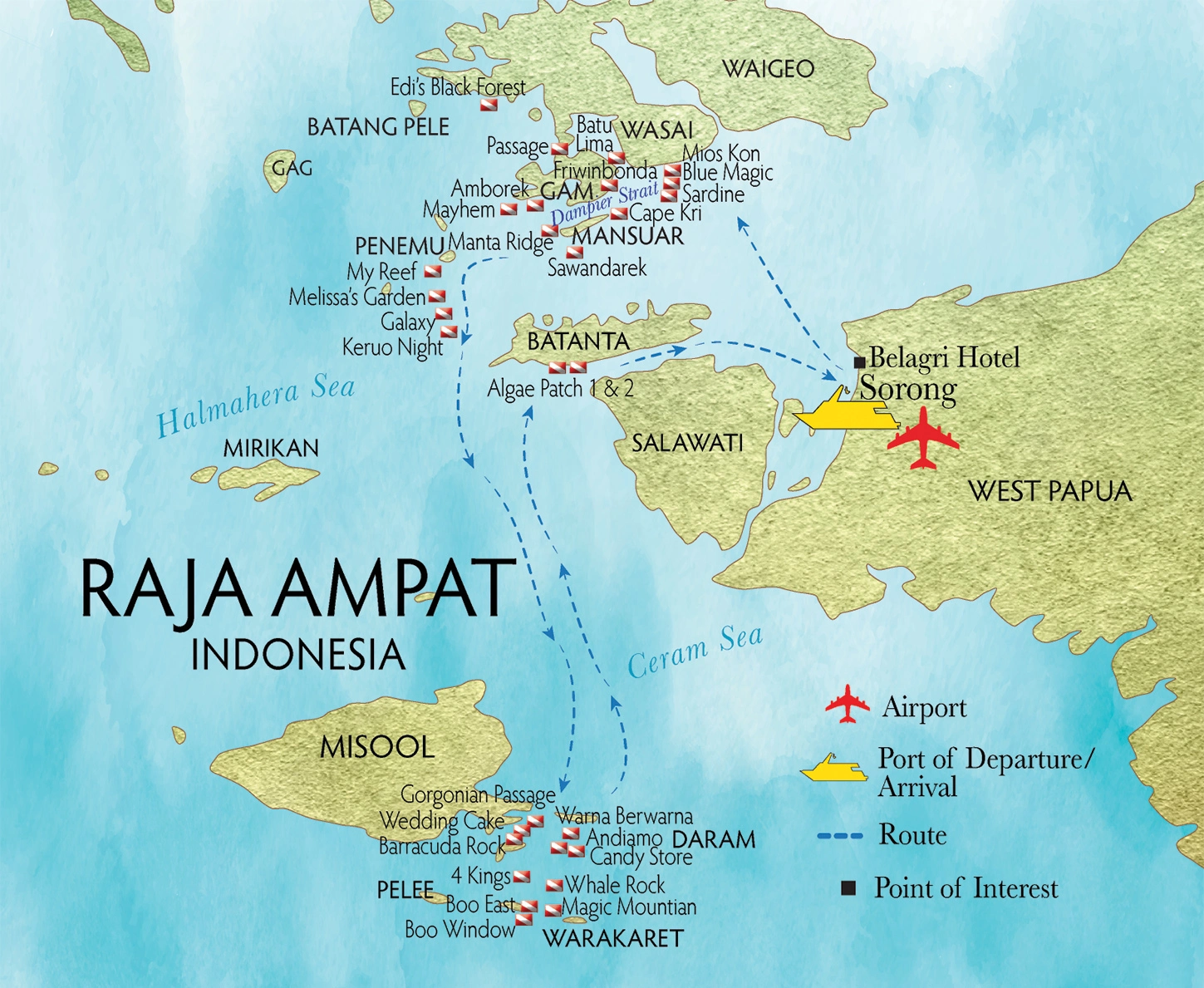 Four Main Islands of Raja Apmat